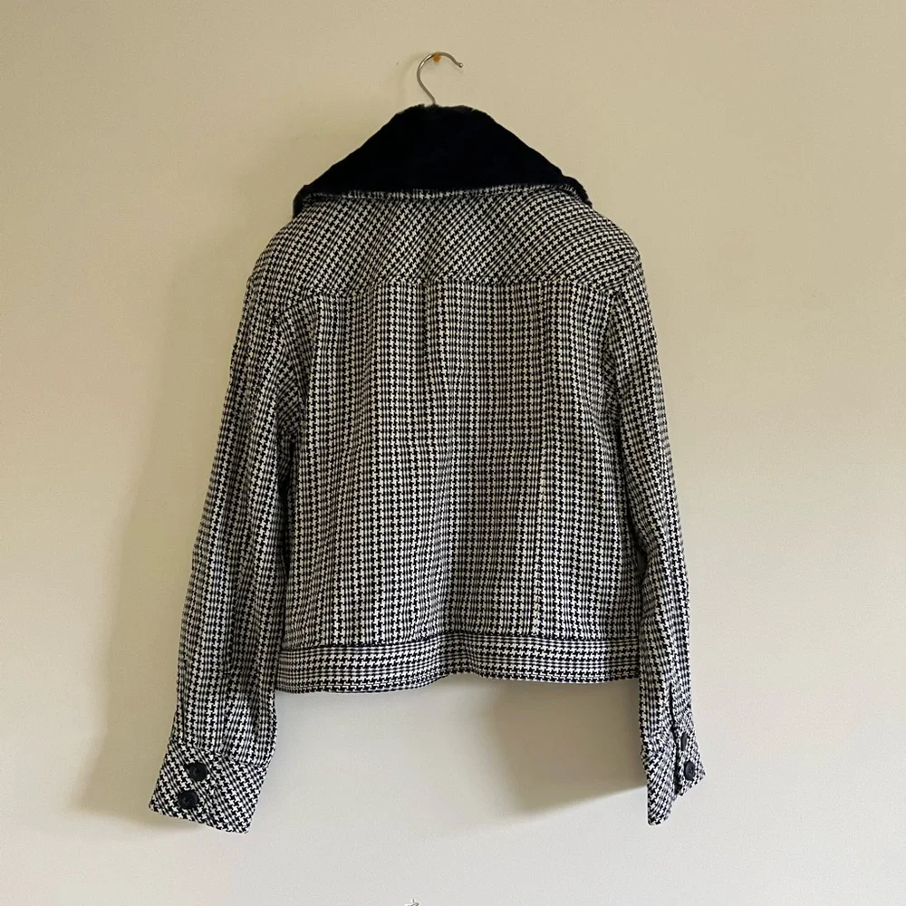 Anthropologie Maeve Tweed Faux Fur-Collar Jacket NWT - Picture 4 of 12